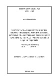 Luận văn Thạc sĩ Luật học: Nguyên tắc bảo đảm quyền được bồi thường thiệt hại và phục hồi danh dự, quyền lợi của người bị oan trong luật tố tụng hình sự Việt Nam – Những vấn đề lý luận và thực tiễn