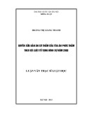 Luận văn Thạc sĩ Luật học: Quyền sửa bản án sơ thẩm của Tòa án phúc thẩm theo bộ Luật Tố tụng hình sự năm 2003