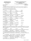 Đề thi thử tốt nghiệp THPT năm 2022 môn Hóa học có đáp án - Trường THPT Đông Hà (Lần 1)