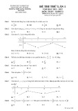Đề thi thử tốt nghiệp THPT năm 2022 môn Toán có đáp án - Trường THPT Long Trường (Lần 1)