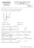 Đề KSCL ôn thi tốt nghiệp THPT năm 2022 môn Toán có đáp án - Trường THPT Trần Phú (Lần 1)