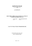 Luận văn Thạc sĩ Luật học: Hoàn thiện chính sách sản phẩm của Công ty cổ phần bảo hiểm Toàn Cầu