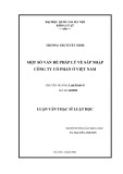 Luận văn Thạc sĩ Luật học: Một số vấn đề pháp lý về sáp nhập công ty cổ phần ở Việt Nam