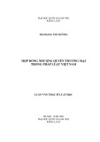 Luận văn Thạc sĩ Luật học: Hợp đồng những quyền thương mại trong pháp luật Việt Nam