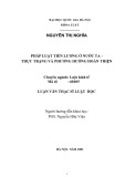 Luận văn Thạc sĩ Luật học: Pháp luật tiền lương ở nước ta - Thực trạng và phương hướng hoàn thiện