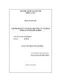 Luận văn Thạc sĩ Luật học: Chế độ pháp lý về quản trị công ty cổ phần theo Luận doanh nghiệp