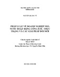 Luận văn Thạc sĩ Luật học: Pháp luật về doanh nghiệp nhà nước hoạt động công ích - Thực trạng và các giải pháp