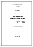 Luận văn Thạc sĩ Luật học: Trách nhiệm kỷ luật trong Luật lao động Việt Nam