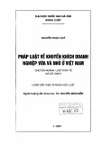 Luận văn Thạc sĩ Luật học: Pháp luật về khuyến khích doanh nghiệp vừa và nhỏ ở Việt Nam