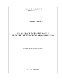 Luận văn Thạc sĩ Luật học: Địa vị pháp lý của nhà đầu tư trên thị trường chứng khoán