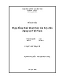 Luận văn Thạc sĩ Luật học: Hợp đồng thuê khai thác tàu bay dân dụng tại Việt Nam