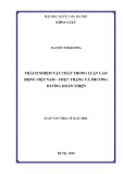 Luận văn Thạc sĩ Luật học: Trách nhiệm vật chất trong Luật lao động Việt Nam - Thực trạng và phương hướng hoàn thiện