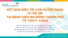 Bài giảng Kết quả điều trị cơn suyễn nặng ở trẻ em tại Bệnh viện Nhi Đồng thành phố từ 1/2017- 4/2018