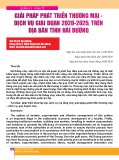 Giải pháp phát triển thương mại - dịch vụ giai đoạn 2020-2025, trên địa bàn tỉnh Hải Dương