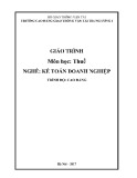 Giáo trình Thuế (Nghề Kế toán doanh nghiệp - Trình độ Trung cấp) - CĐ GTVT Trung ương I