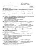 Đề thi giữa học kì 2 môn Vật lí lớp 11 năm 2020-2021 có đáp án - Trường THPT Ngô Quyền