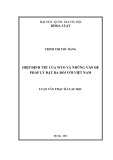 Luận văn Thạc sĩ Luật học: Hiệp định TBT của WTO và những vấn đề pháp lý đặt ra đối với Việt Nam