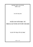 Luận văn Thạc sĩ Luật học: Nuôi con nuôi thực tế theo Luật nuôi con nuôi năm 2010