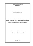 Luận văn Thạc sĩ Luật học: Thực hiện pháp luật về bảo hiểm xã hội qua thực tiễn Quận Bắc Từ Liêm