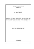 Luận văn Thạc sĩ Luật học: Nguyên tắc tôn trọng chủ quyền quốc gia trong điều kiện hội nhập quốc tế hiện nay