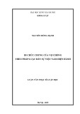 Luận văn Thạc sĩ Luật học: Di chúc chung của vợ chồng theo pháp luật Dân sự Việt Nam hiện hành