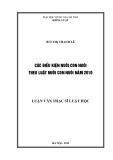 Luận văn Thạc sĩ Luật học: Các điều kiện nuôi con nuôi theo Luật nuôi con nuôi năm 2010