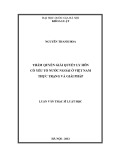 Luận văn Thạc sĩ Luật học: Thẩm quyền giải quyết ly hôn có yếu tố nước ngoài ở Việt Nam - Thực trạng và giải pháp