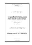 Luật văn Thạc sĩ Luật học: Vi phạm chấm dứt hợp đồng lao động trong pháp luật lao động Việt Nam