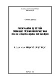 Luận văn Thạc sĩ Luật học: Phiên tòa hình sự sơ thẩm trong luật tố tụng hình sự Việt Nam trên cơ sở số liệu thực tiễn địa bàn tỉnh Nam Định