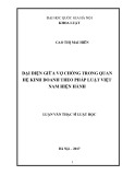 Luận văn Thạc sĩ Luật học: Đại diện giữa vợ chồng trong quan hệ kinh doanh theo pháp luật Việt Nam hiện hành