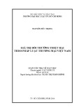 Luận văn Thạc sĩ Luật học: Giá trị bồi thường thiệt hại theo pháp luật thương mại Việt Nam