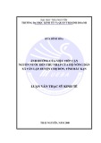 Luận văn Thạc sĩ Kinh tế: Ảnh hưởng của việc tiếp cận nguồn nước đến thu nhập của hộ nông dân xã Tân Lập, huyện Chợ Đồn, Bắc Kạn