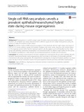 Single-cell RNA-seq analysis unveils a prevalent epithelial/mesenchymal hybrid state during mouse organogenesis