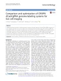 Comparison and optimization of CRISPR/ dCas9/gRNA genome-labeling systems for live cell imaging