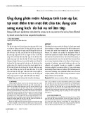 Ứng dụng phần mềm Abaqus tính toán áp lực tại một điểm trên mặt đất chịu tác dụng của sóng xung kích do hai vụ nổ liên tiếp