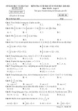 Đề thi học kì 2 môn Toán lớp 12 năm 2020-2021 có đáp án - Sở GD&ĐT Quảng Nam