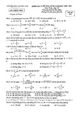 Đề thi học kì 2 môn Toán lớp 12 năm 2020-2021 có đáp án - Sở GD&ĐT Bình Dương