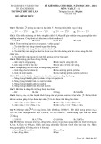 Đề thi học kì 2 môn Vật lí lớp 12 năm 2020-2021 có đáp án - Trường THPT Phú Lâm, TP.HCM