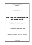 Luận văn Thạc sĩ Luật học: Phòng, chống buôn bán người ở Việt Nam thực trạng và giải pháp