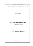 Luận án Tiến sĩ Triết học: Tư tưởng triết học giáo dục của J.J.Rousseau