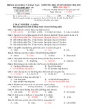 Đề thi học kì 2 môn Hóa học lớp 9 năm 2020-2021 có đáp án - Phòng GD&ĐT Thành phố Hội An