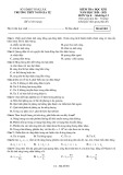 Đề thi học kì 2 môn Vật lí lớp 12 năm 2020-2021 có đáp án - Trường THPT Ngô Gia Tự, Đắk Lắk