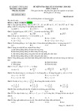 Đề thi học kì 2 môn Toán lớp 11 năm 2020-2021 - Trường THCS&THPT Trưng Vương