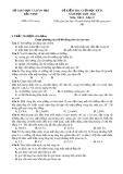 Đề thi học kì 2 môn Vật lí lớp 11 năm 2020-2021 có đáp án - Sở GD&ĐT Bắc Ninh