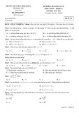 Đề thi học kì 2 môn Toán lớp 11 năm 2020-2021 có đáp án - Trường THPT Phan Đình Phùng