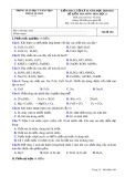 Đề thi học kì 2 môn Hóa học lớp 8 năm 2020-2021 - Phòng GD&ĐT Thị Xã Giá Rai