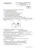 Đề thi học kì 2 môn Vật lí lớp 11 năm 2020-2021 có đáp án - Trường THPT Yên Lạc 2