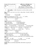 Đề thi học kì 2 môn Hóa học lớp 8 năm 2020-2021 có đáp án - Trường THCS Nguyễn Hiền
