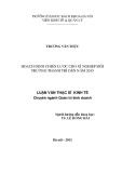 Luận văn Thạc sĩ Kinh tế: Hoạch định chiến lược cho Xí nghiệp môi trường Thanh Trì đến năm 2015