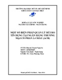 Khóa luận tốt nghiệp: Một số biện pháp quản lý rủi ro tín dụng tại ngân hàng thương mại cổ phần Á Châu (ACB)